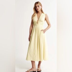 Abercrombie and Fitch seersucker midi dress